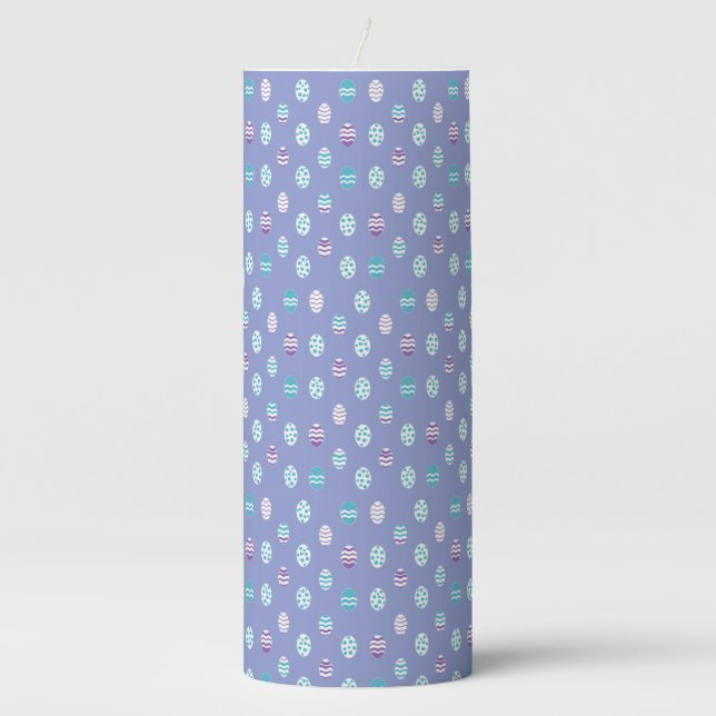 Easter egg/spring pastel  pillar candle (Front)
