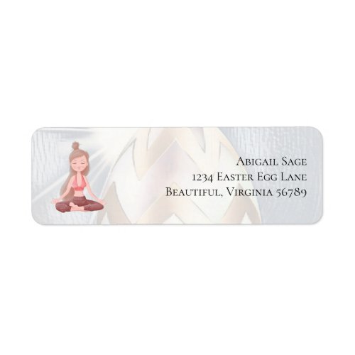Easter Egg Sunshine and Yoga Girl Address Label