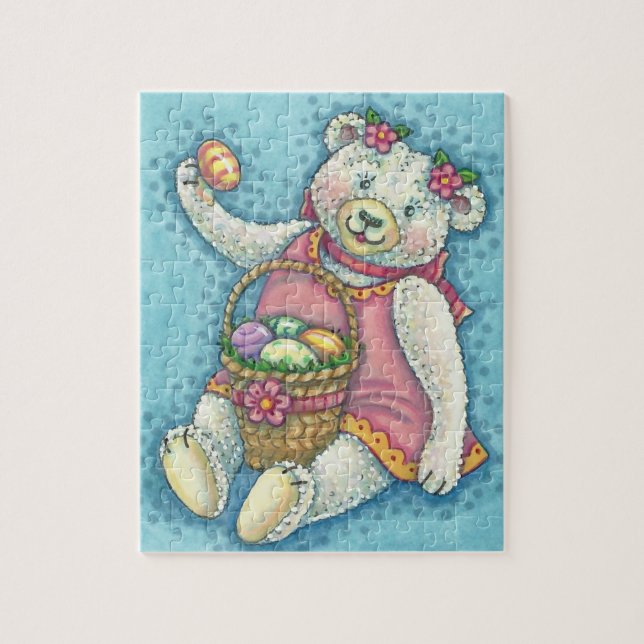 EASTER EGG TEDDY BEAR HOLIDAY PUZZLE (Vertical)