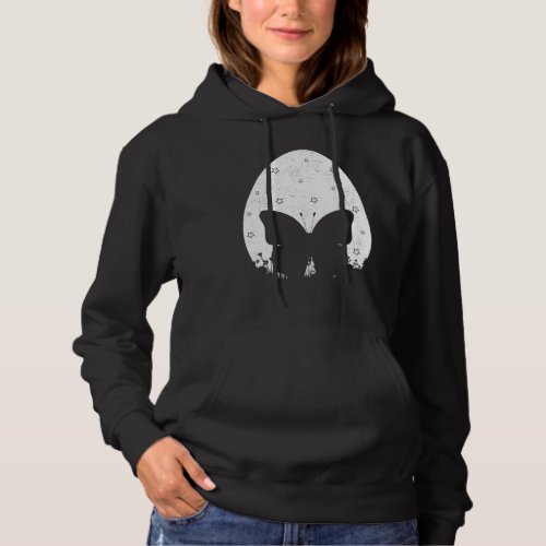 Easter Egg Vintage Retro Style Butterfly Easter Su Hoodie