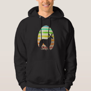 Easter Egg Vintage Style Borzoi Dog Easter Hoodie