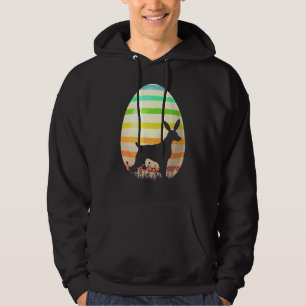 Easter Egg Vintage Style Brittany Spaniel Dog Eas Hoodie