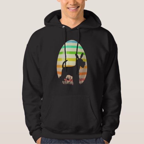 Easter Egg Vintage Style Miniature Schnauzer Dog E Hoodie