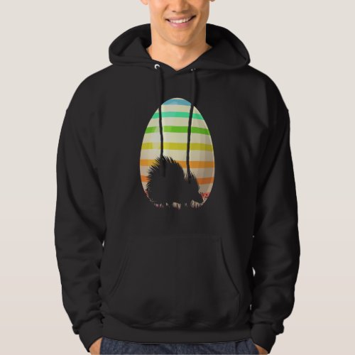 Easter Egg  Vintage Style Porcupine Easter Egg Hoodie