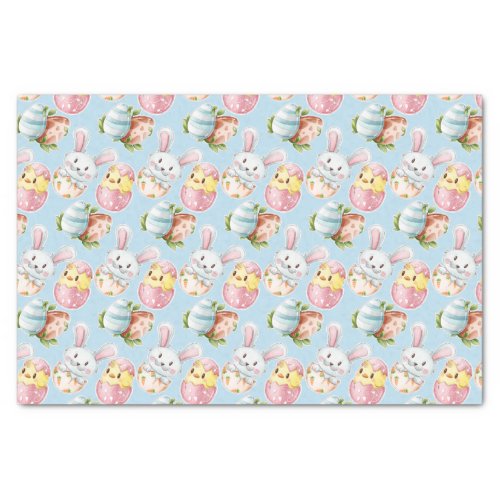 Easter Egg Watercolor Spring Bunny  Chick Tissue Paper