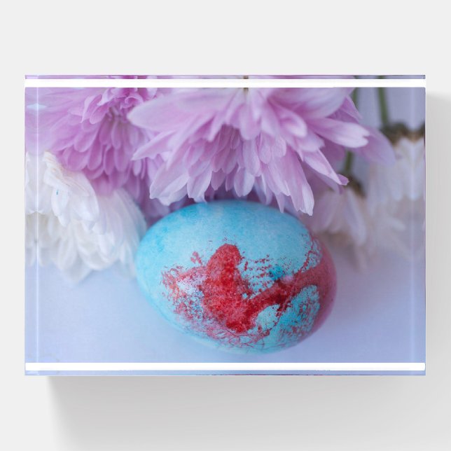 Easter Egg with Flowers Paperweight (Front)