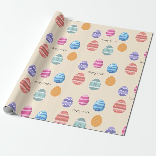 Easter Egg Wrapping Paper  (Unrolled)