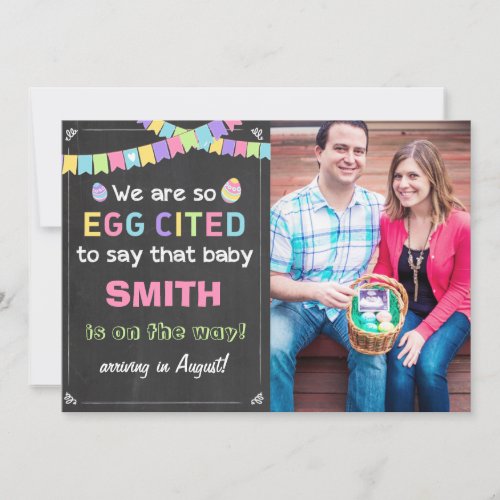 Easter Eggcited Pregnancy Reveal Announcement