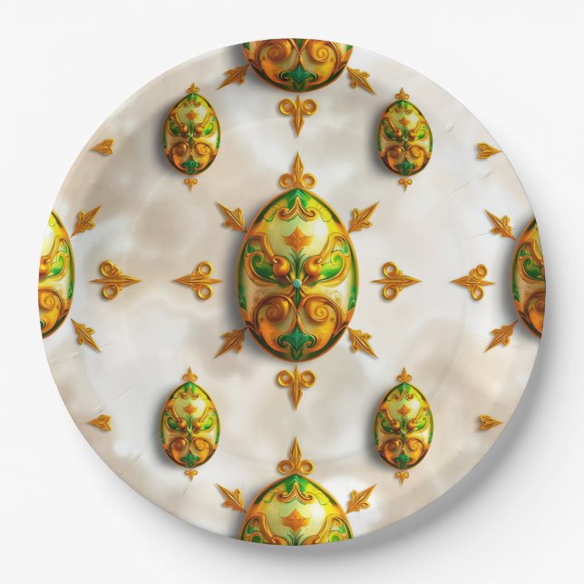 EASTER EGGS 3D ~ Decorated~  Paper Plates (Front)