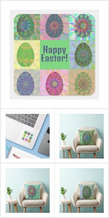 Easter Eggs Abstract Art Collage