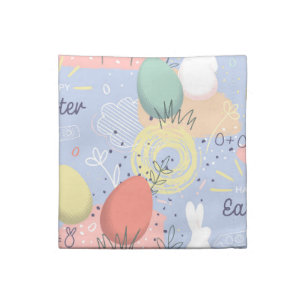 Easter Eggs and Bunnies Cloth Napkin