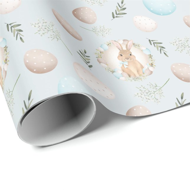 Easter Eggs and Bunny Wrapping Paper (Roll Corner)