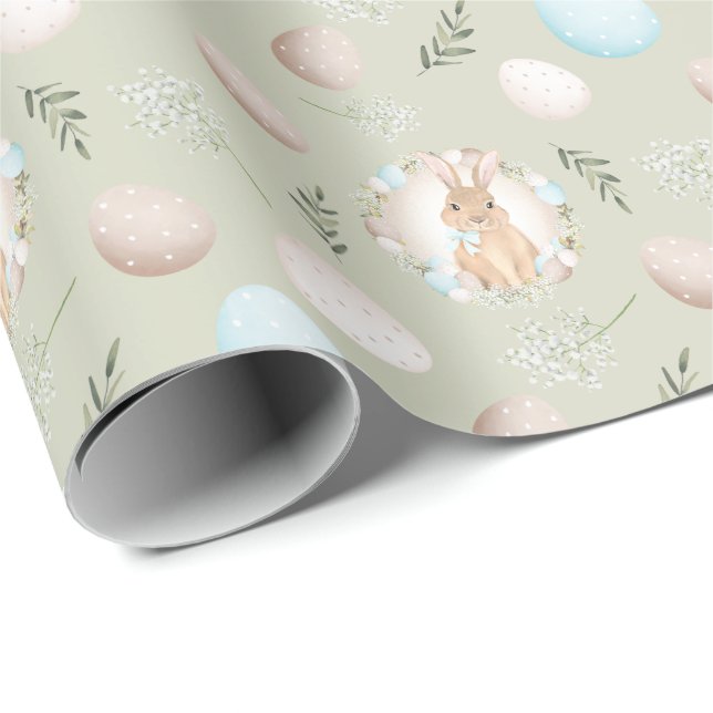 Easter Eggs and Bunny Wrapping Paper (Roll Corner)