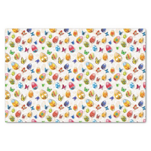 Easter Eggs And Butterflies Tissue Paper
