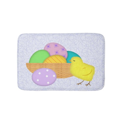 Easter Eggs And Chick Bath Mat