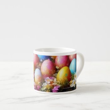Easter Eggs And Flowers - 10 Mug by VintageStyleStudio at Zazzle