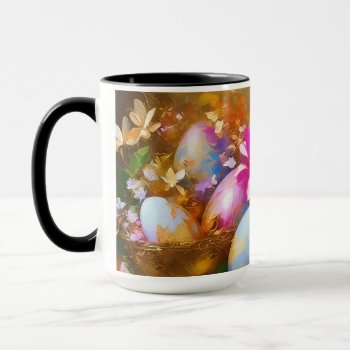 Easter Eggs And Flowers - 15 Mug by VintageStyleStudio at Zazzle