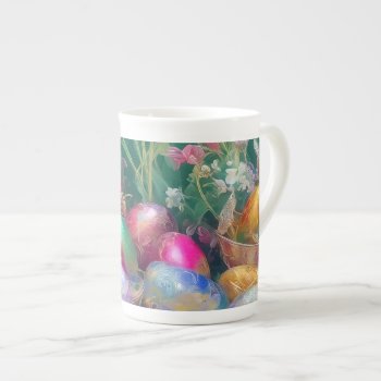 Easter Eggs And Flowers - 30 Mug by VintageStyleStudio at Zazzle