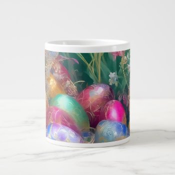 Easter Eggs And Flowers - 30 Mug by VintageStyleStudio at Zazzle