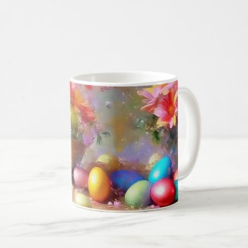 Easter Eggs And Flowers - 34 Mug by VintageStyleStudio at Zazzle