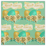 Easter Eggs And Flowers Happy Easter 4.5&quot; Fabric