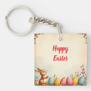 Easter Eggs And Little Rabbit Popular Collection Keychain