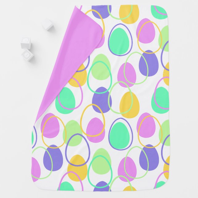 Easter Eggs and Outlines  Baby Blanket (In Situ)