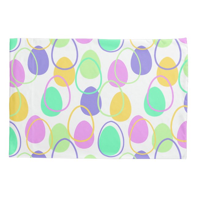 Easter Eggs and Outlines  Pillow Case (Back)