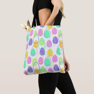 Easter Eggs and Outlines  Tote Bag