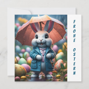 Easter eggs are also hidden in the rain invitation
