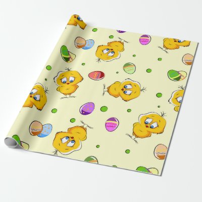Easter Eggs & Baby Chicks Wrapping Paper