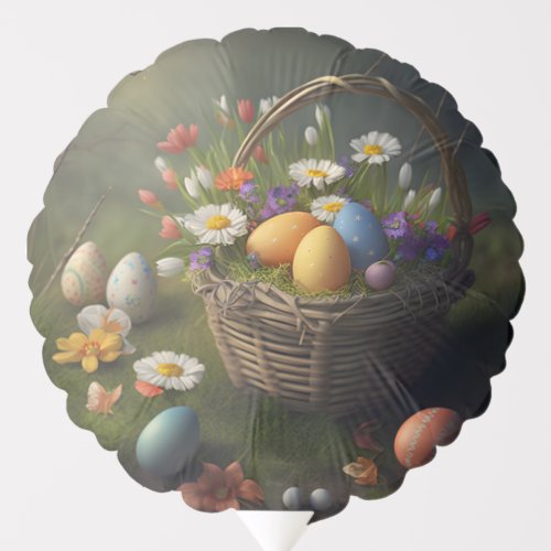 Easter Eggs Basket Balloon Decoration