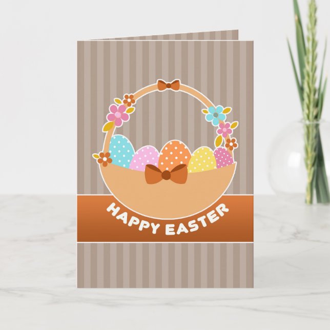 Easter Eggs Basket Card (Front)