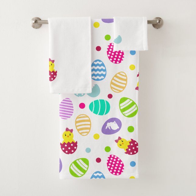 Easter Eggs Bath Towel Set (Insitu)