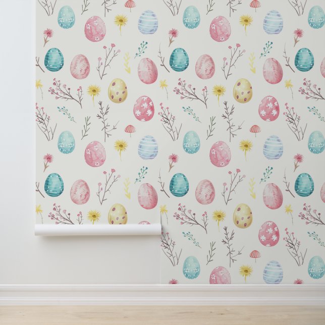 Easter eggs boho themed design wallpaper  (Application)