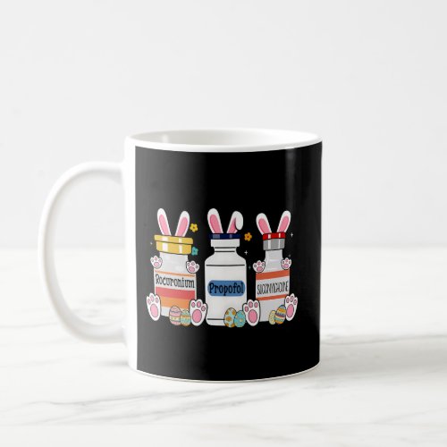 Easter Eggs Bunny Ears Happy Easter Day Icu Nurse Coffee Mug