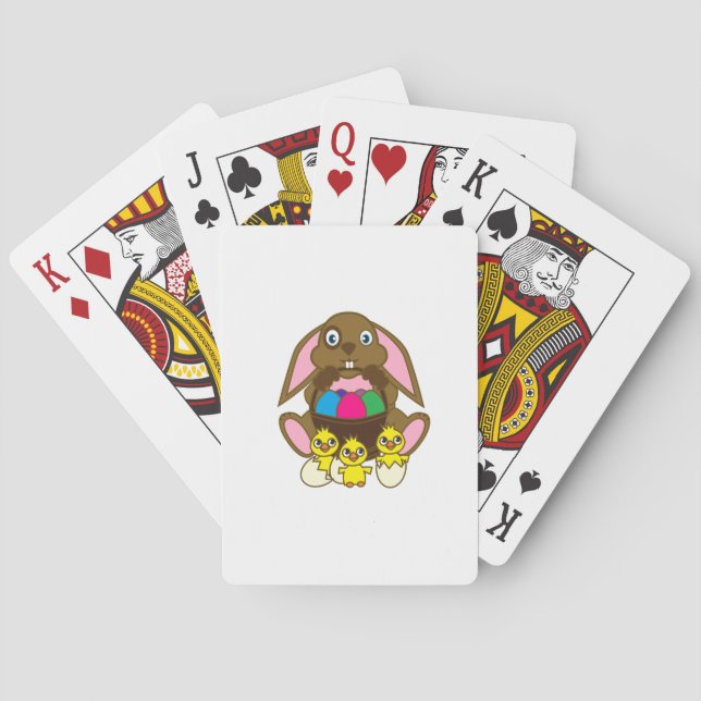 Easter Eggs Bunny Poker Cards (Back)