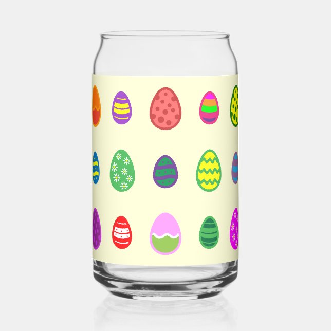 Easter Eggs Can Glass (Front)