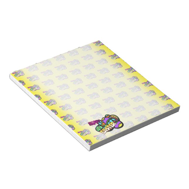 Easter Eggs Cartoon Notepad (Angled)
