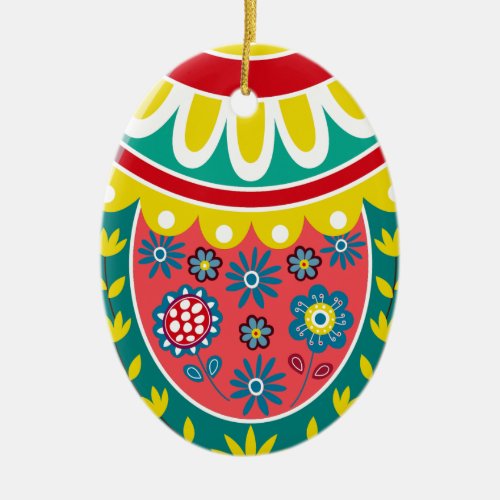 Easter Eggs Ceramic Ornament