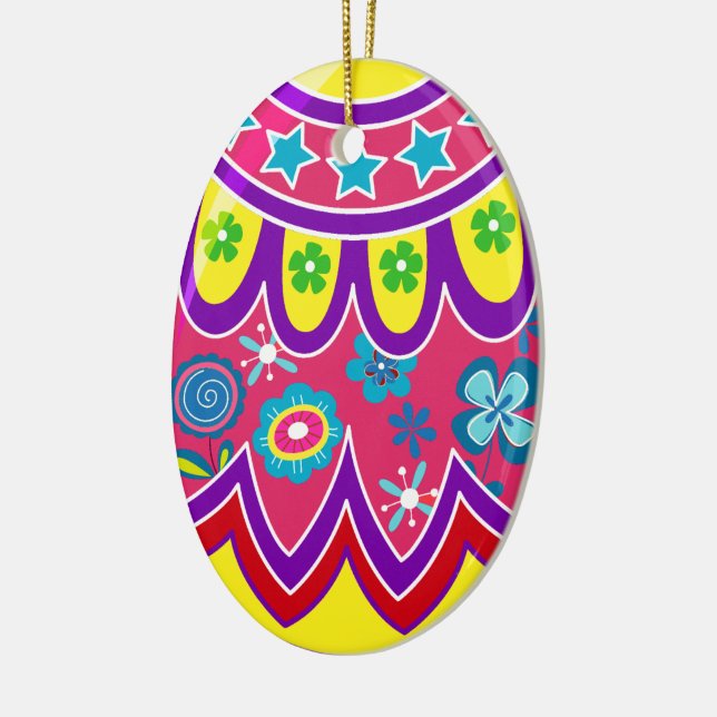 Easter Eggs Ceramic Ornament (Left)