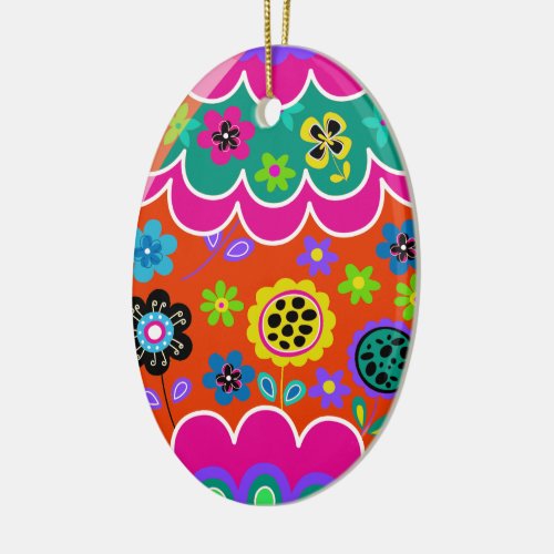 Easter Eggs Ceramic Ornament