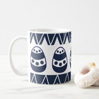 Easter Eggs Chevron Stripes Happy Easter Pattern  