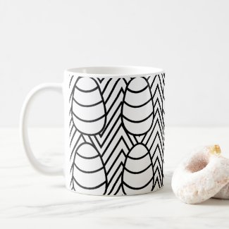 Easter Eggs Chevron Stripes Happy Easter Pattern  