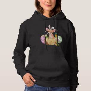 Easter Eggs Chihuahua Bunny Dog  Christians Hoodie