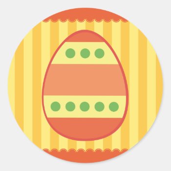 Easter Eggs Classic Round Sticker by Kakigori at Zazzle