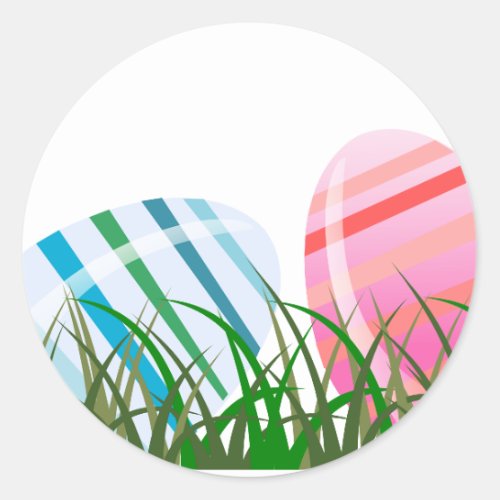 Easter Eggs   Classic Round Sticker