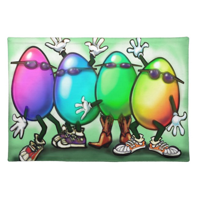 Easter Eggs Cloth Placemat (Front)