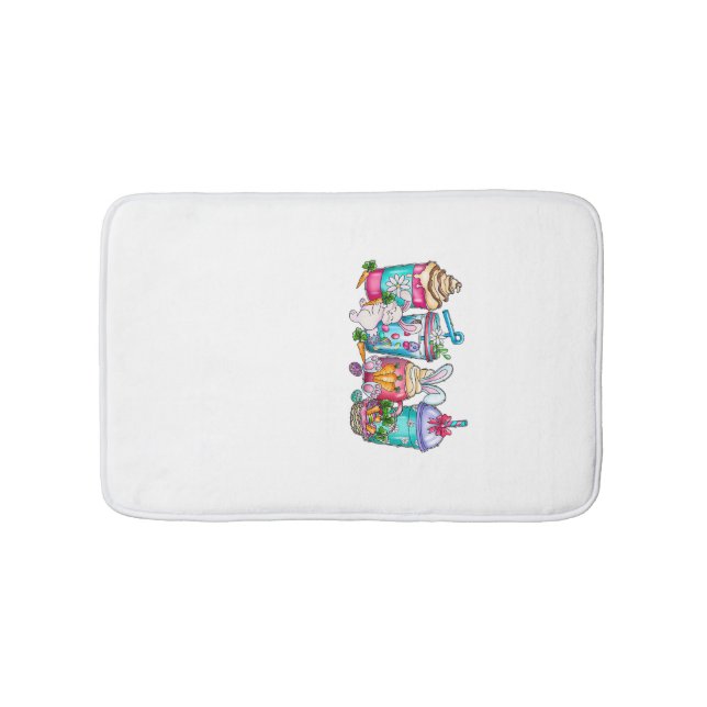 Easter Eggs Coffee Bunny Cups Latte Iced Cream Wom Bath Mat (Front)