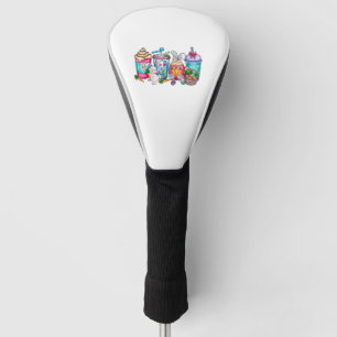 Easter Eggs Coffee Bunny Cups Latte Iced Cream Wom Golf Head Cover
